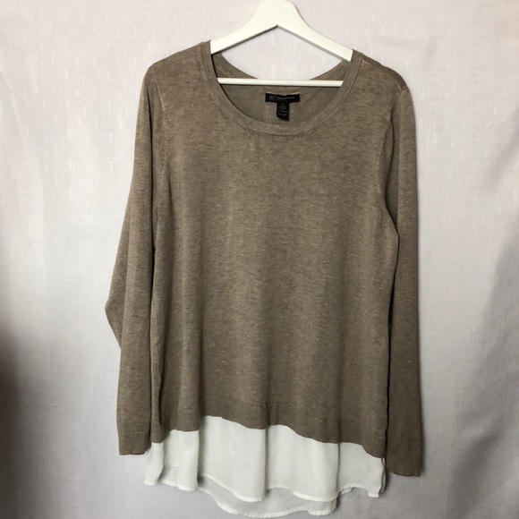 INC International Concepts Sweaters - INC Sweater/Shirt for Woman 1X Wheat Color